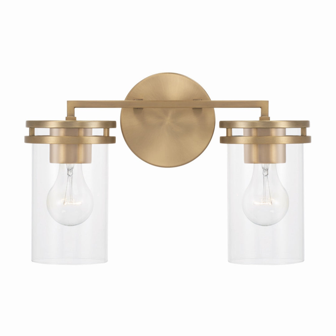 Capital Fuller 148721AD-539 Bath Vanity Light 15 in. wide - Aged Brass