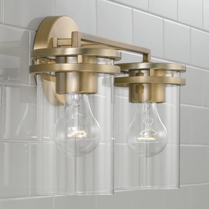 Capital Fuller 148721AD-539 Bath Vanity Light 15 in. wide - Aged Brass
