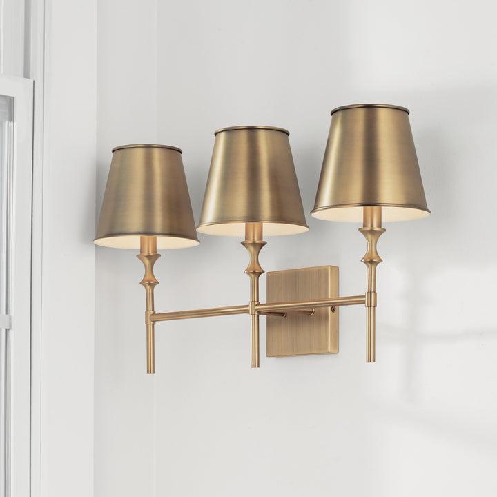 Capital Whitney 149731AD-708 Bath Vanity Light 24 in. wide - Aged Brass