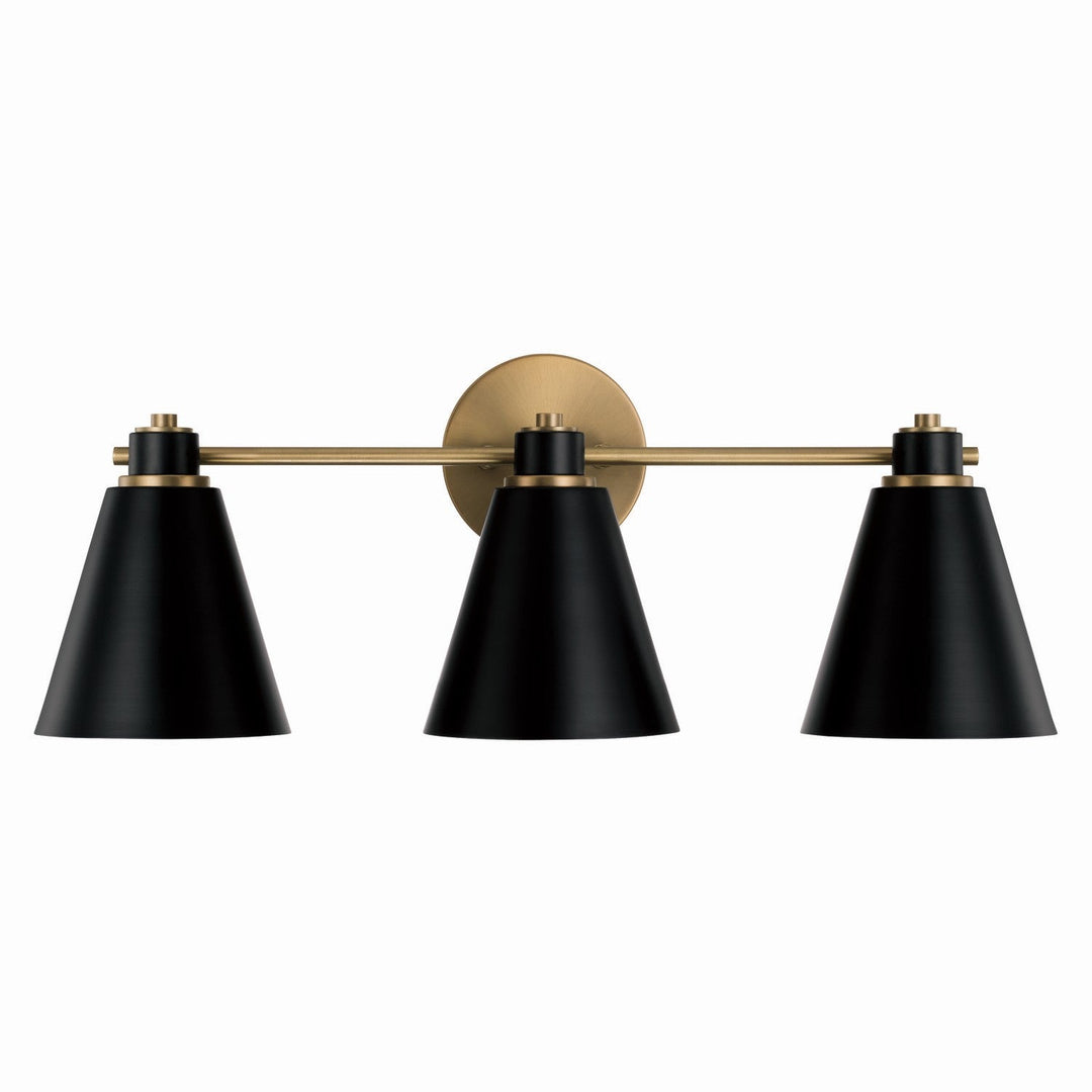 Capital Bradley 150131AB Bath Vanity Light 24 in. wide - Aged Brass and Black