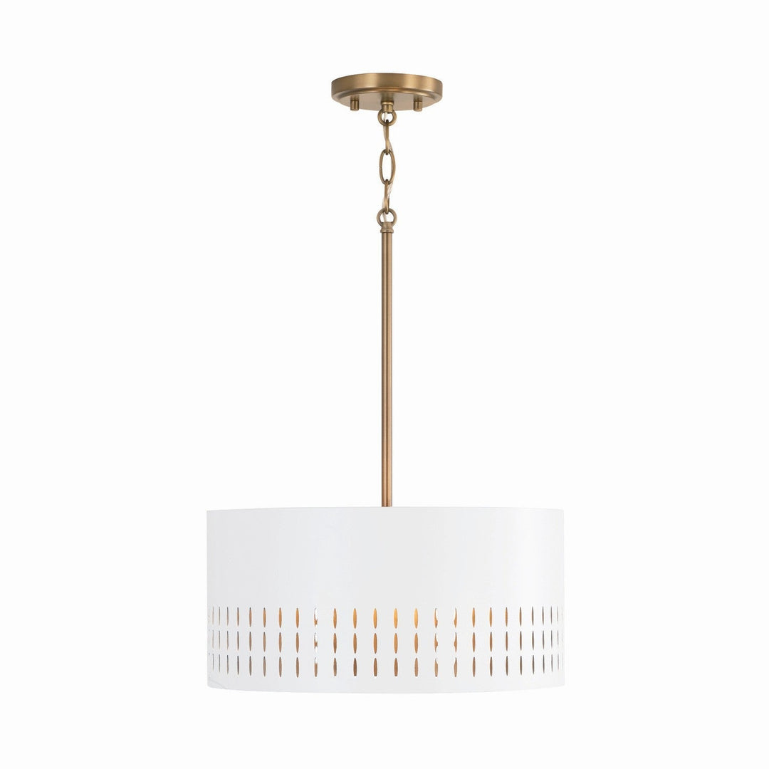 Capital Dash 250231AW Ceiling Light - Aged Brass and White