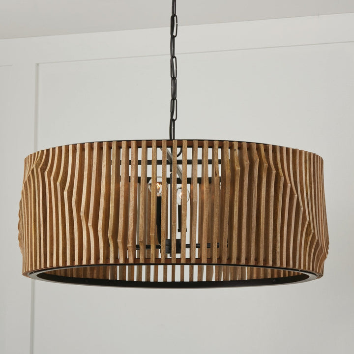 Capital Archer 344664WK Pendant Light - Light Wood and Matte Black