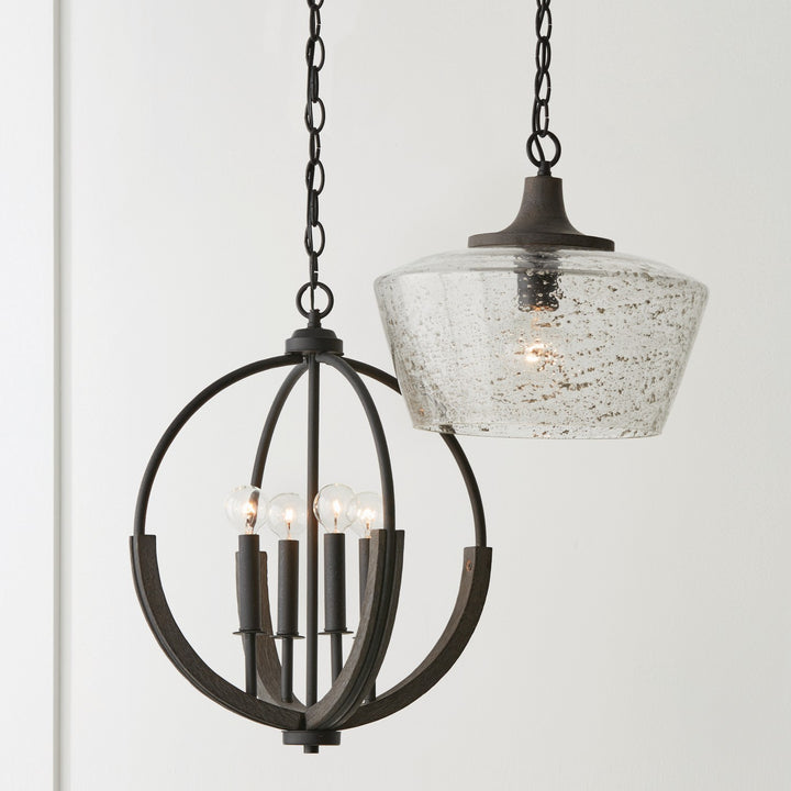 Capital Clive 347611CK Pendant Light - Carbon Grey and Black Iron