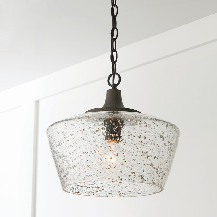 Capital Clive 347611CK Pendant Light - Carbon Grey and Black Iron