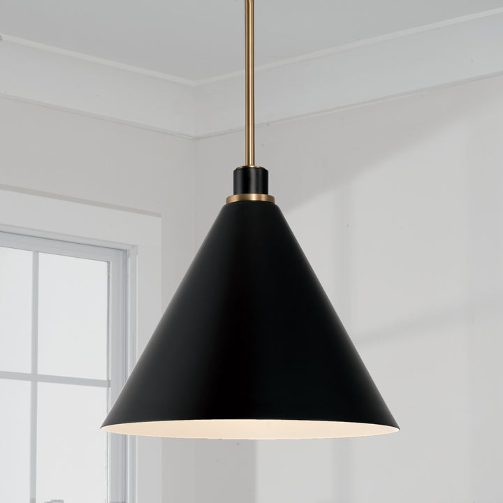 Capital Bradley 350112AB Pendant Light - Aged Brass and Black