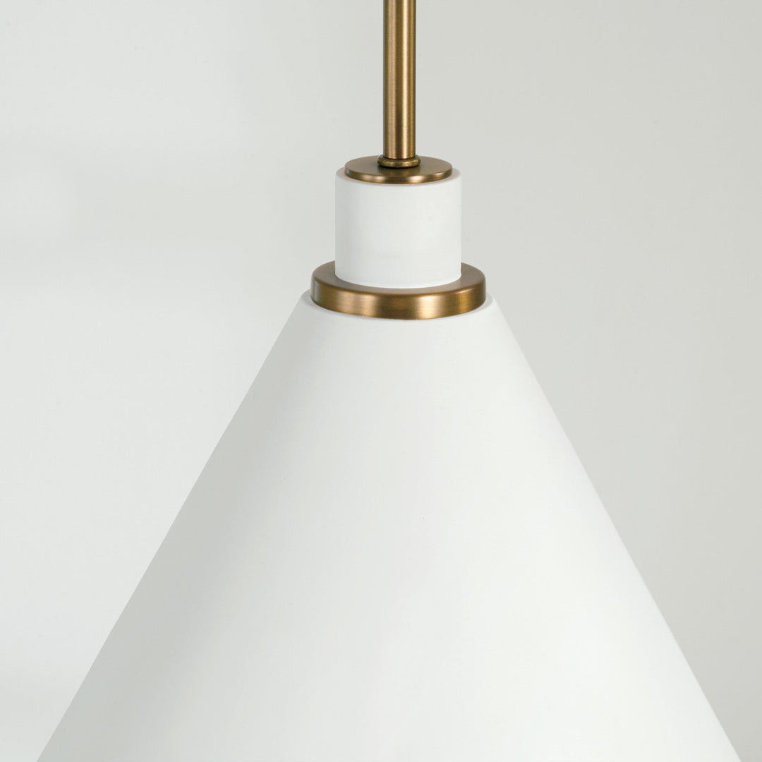 Capital Bradley 350112AW Pendant Light - Aged Brass and White