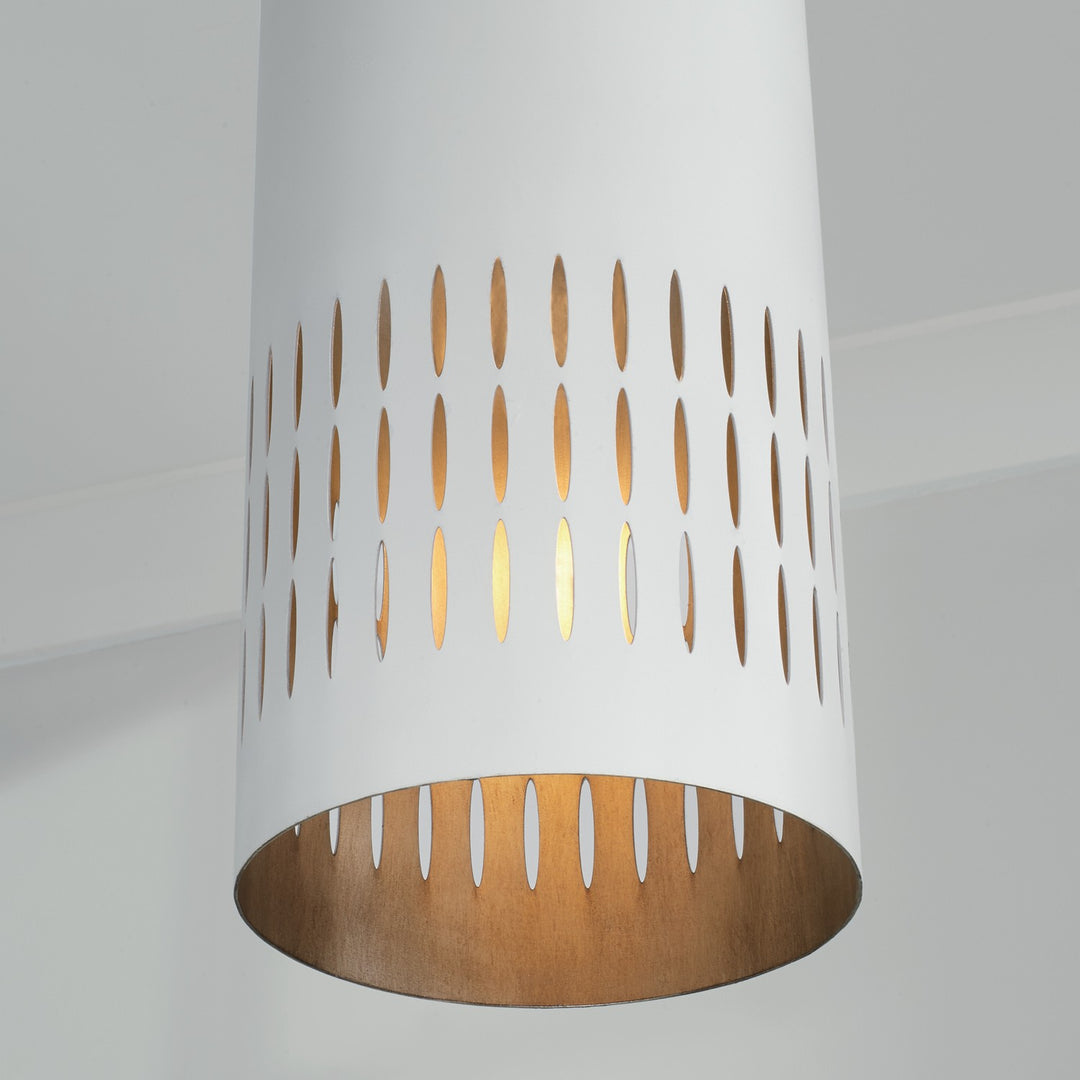 Capital Dash 350212AW Pendant Light - Aged Brass and White