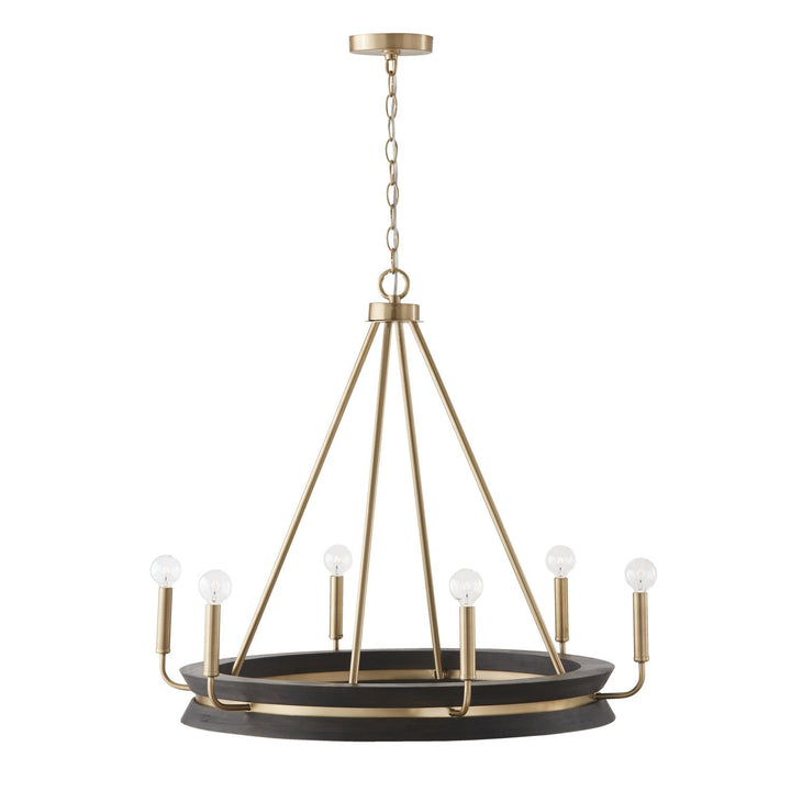 Capital Finn 447361KR Chandelier Light - Black Stain and Matte Brass