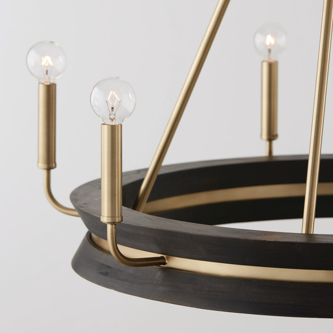 Capital Finn 447361KR Chandelier Light - Black Stain and Matte Brass