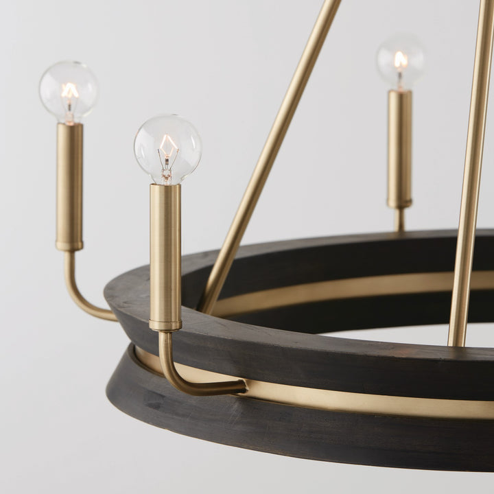 Capital Finn 447361KR Chandelier Light - Black Stain and Matte Brass