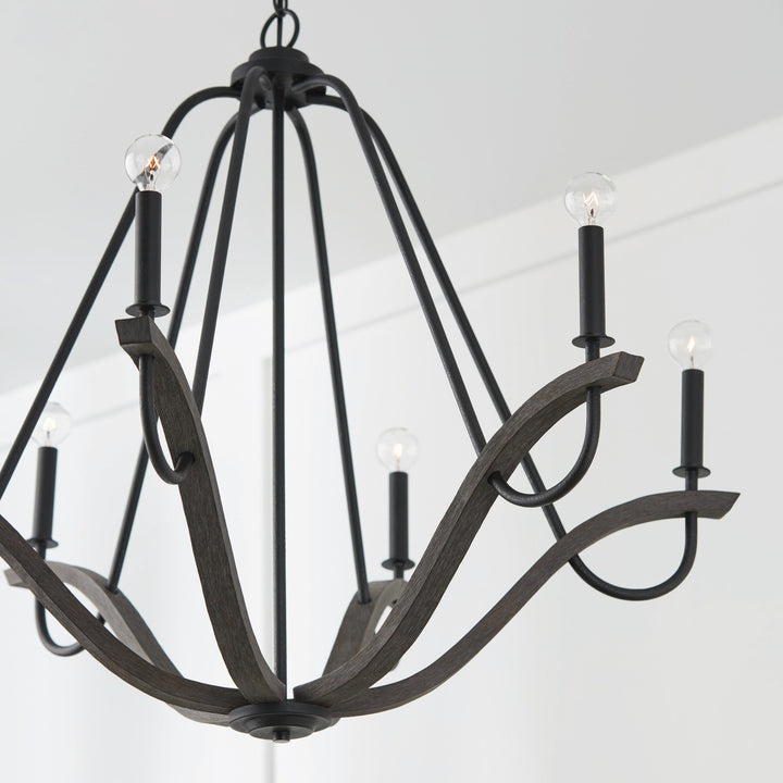 Capital Clive 447661CK Chandelier Light - Carbon Grey and Black Iron