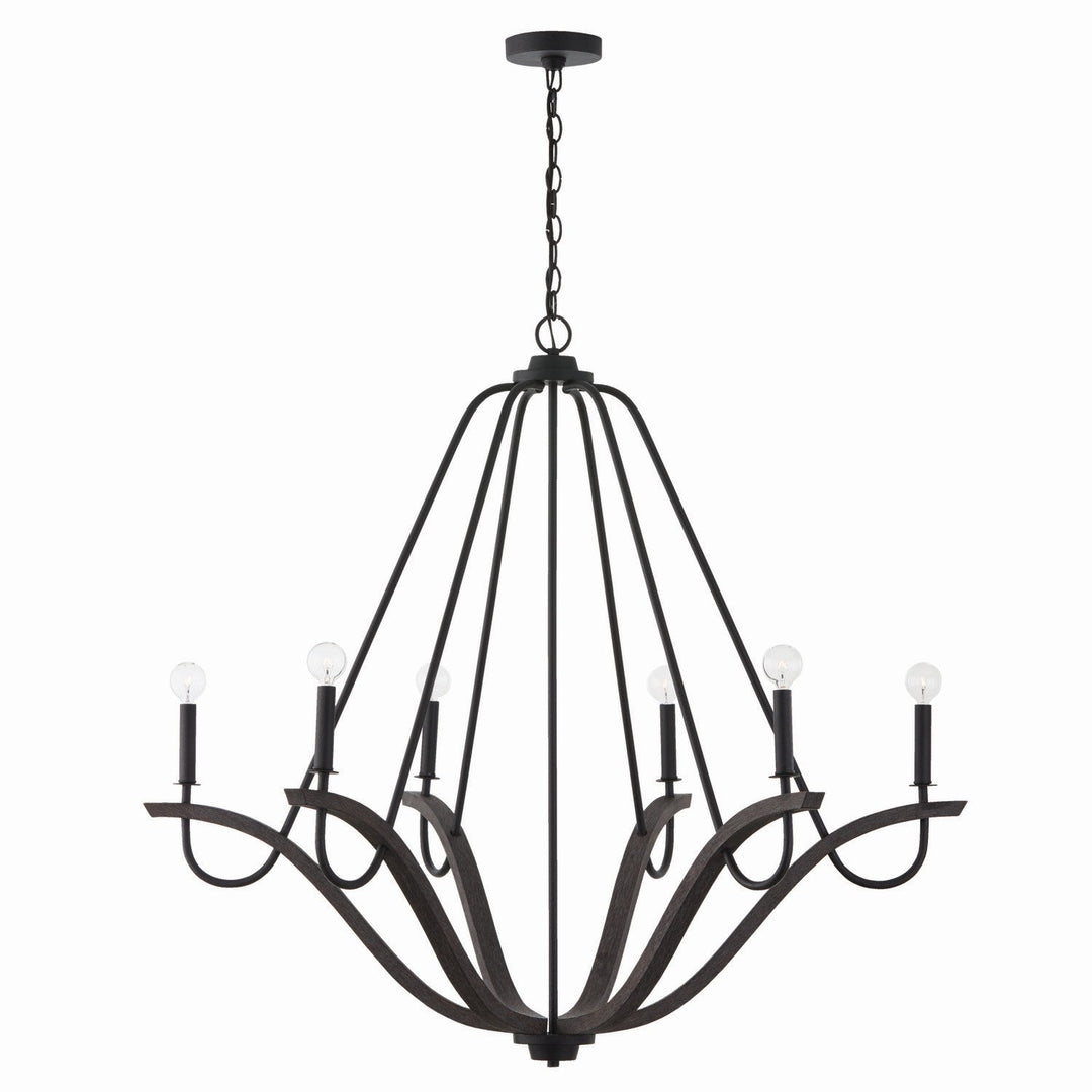 Capital Clive 447662CK Chandelier Light - Carbon Grey and Black Iron