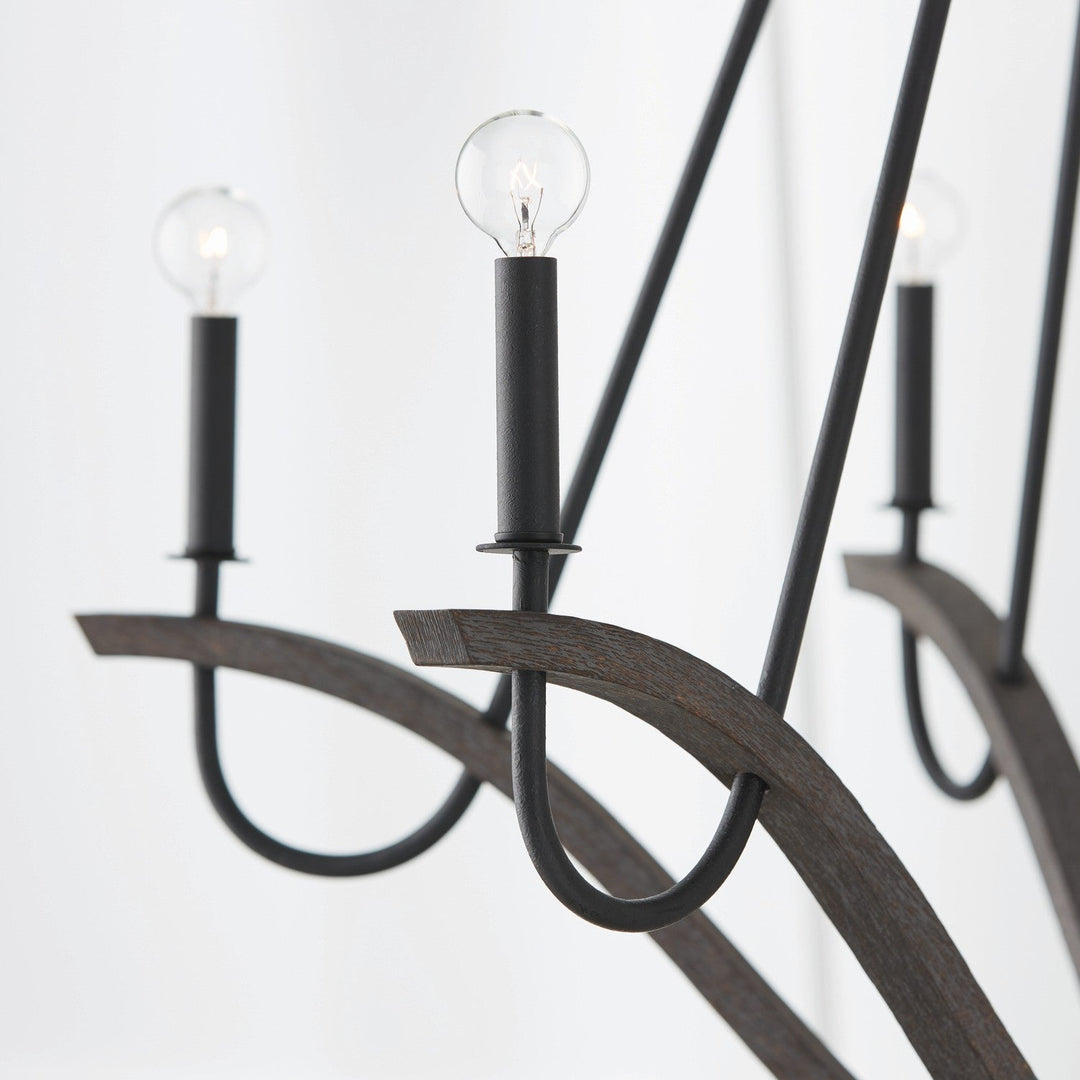 Capital Clive 447662CK Chandelier Light - Carbon Grey and Black Iron