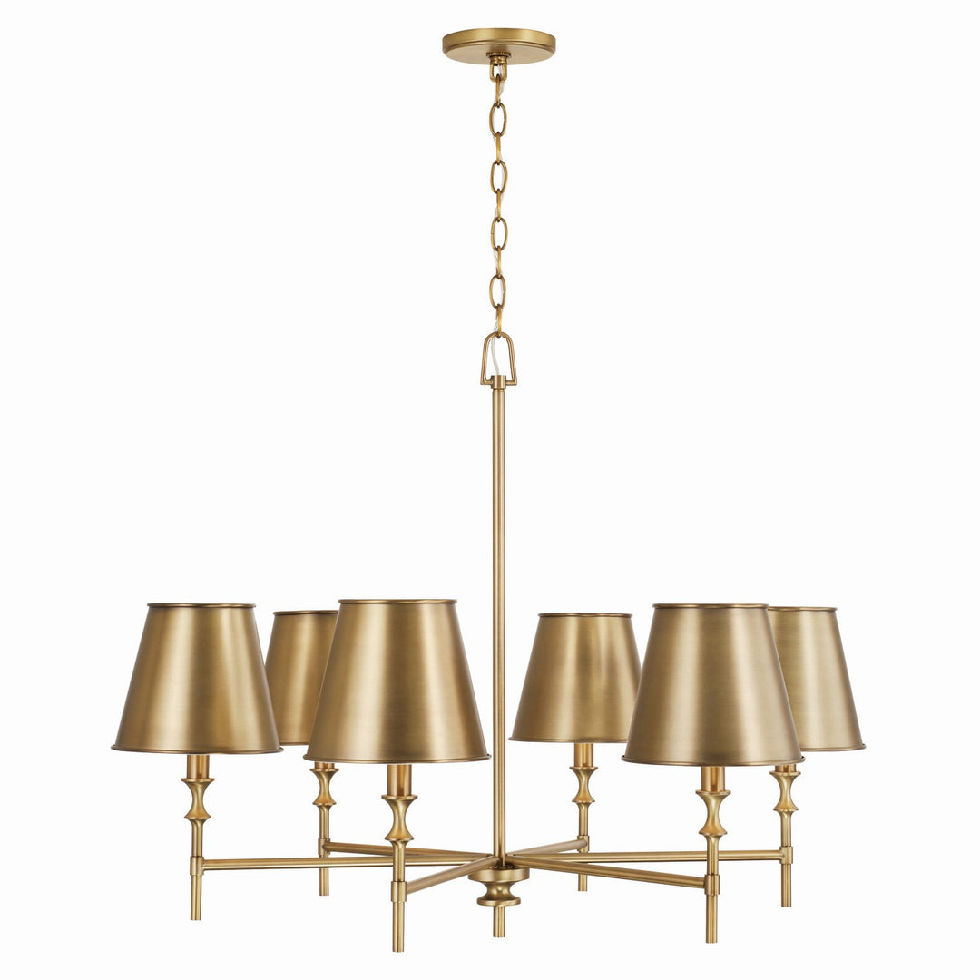 Capital Whitney 449761AD-707 Chandelier Light - Aged Brass