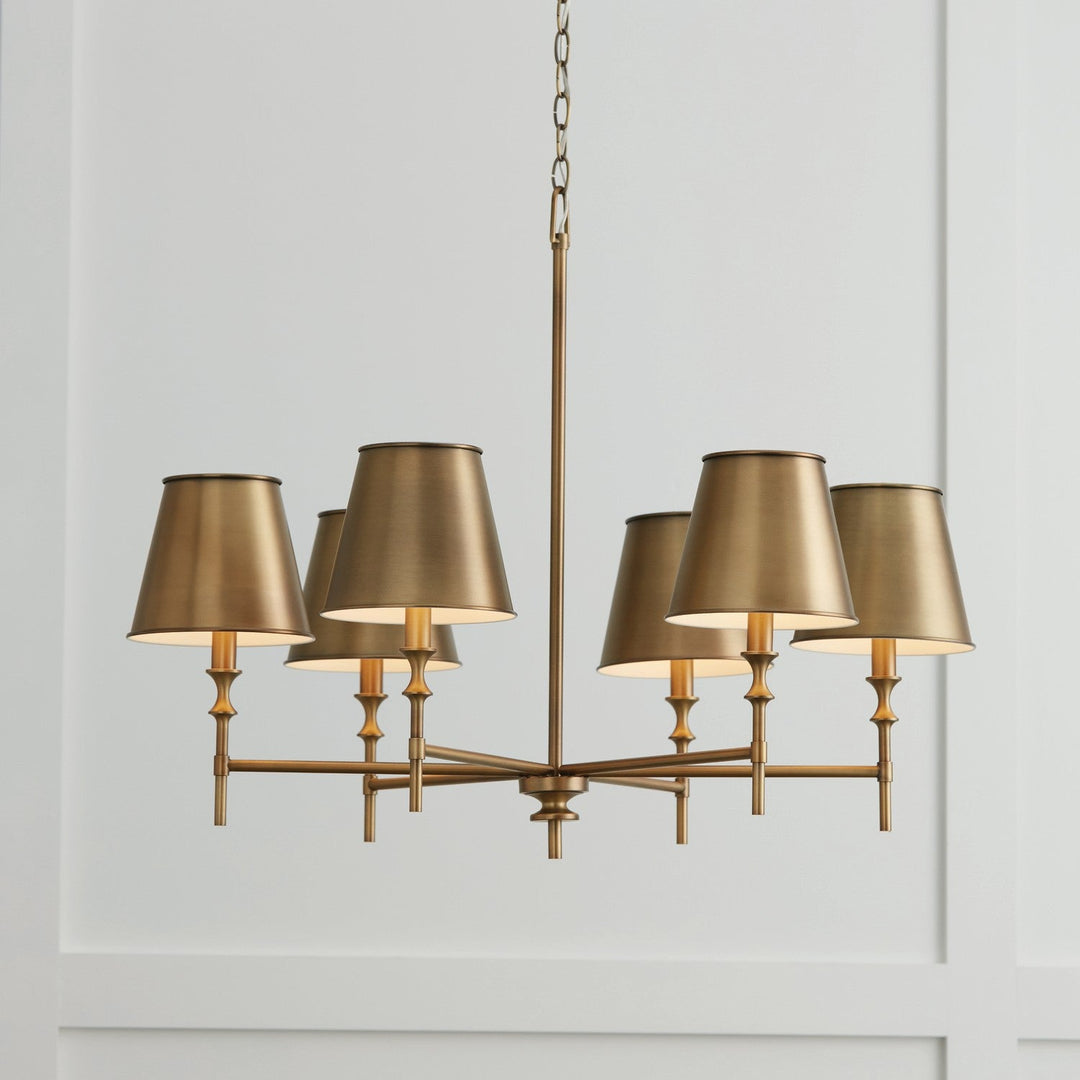 Capital Whitney 449761AD-707 Chandelier Light - Aged Brass