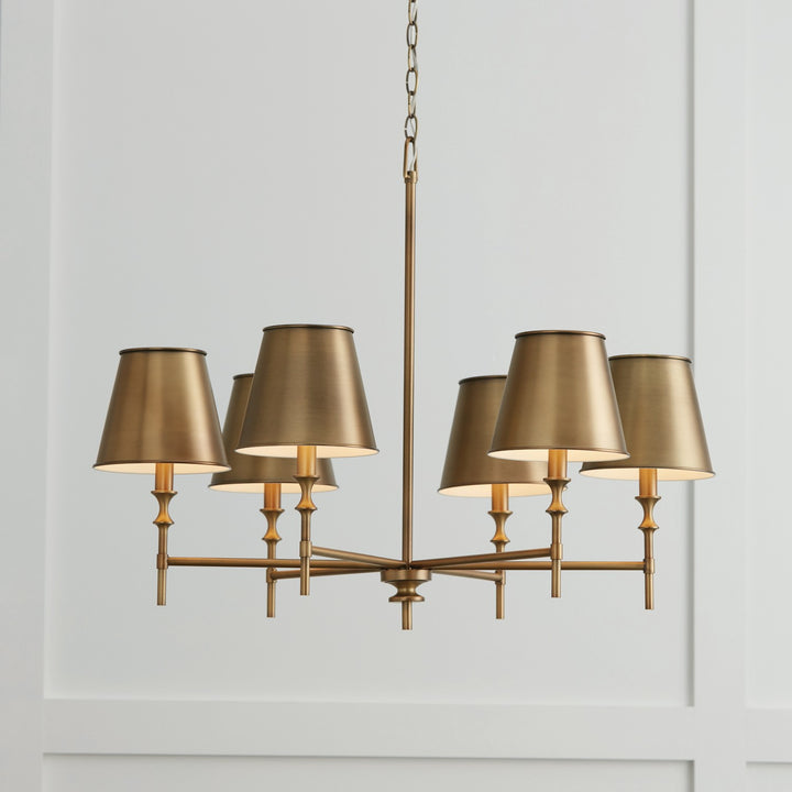 Capital Whitney 449761AD-707 Chandelier Light - Aged Brass