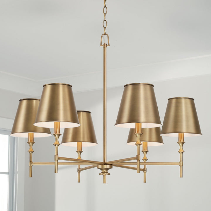 Capital Whitney 449761AD-707 Chandelier Light - Aged Brass