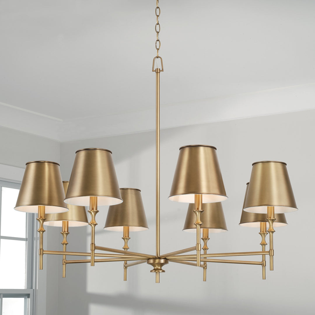 Capital Whitney 449781AD-707 Chandelier Light - Aged Brass