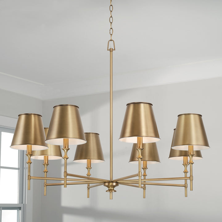 Capital Whitney 449781AD-707 Chandelier Light - Aged Brass