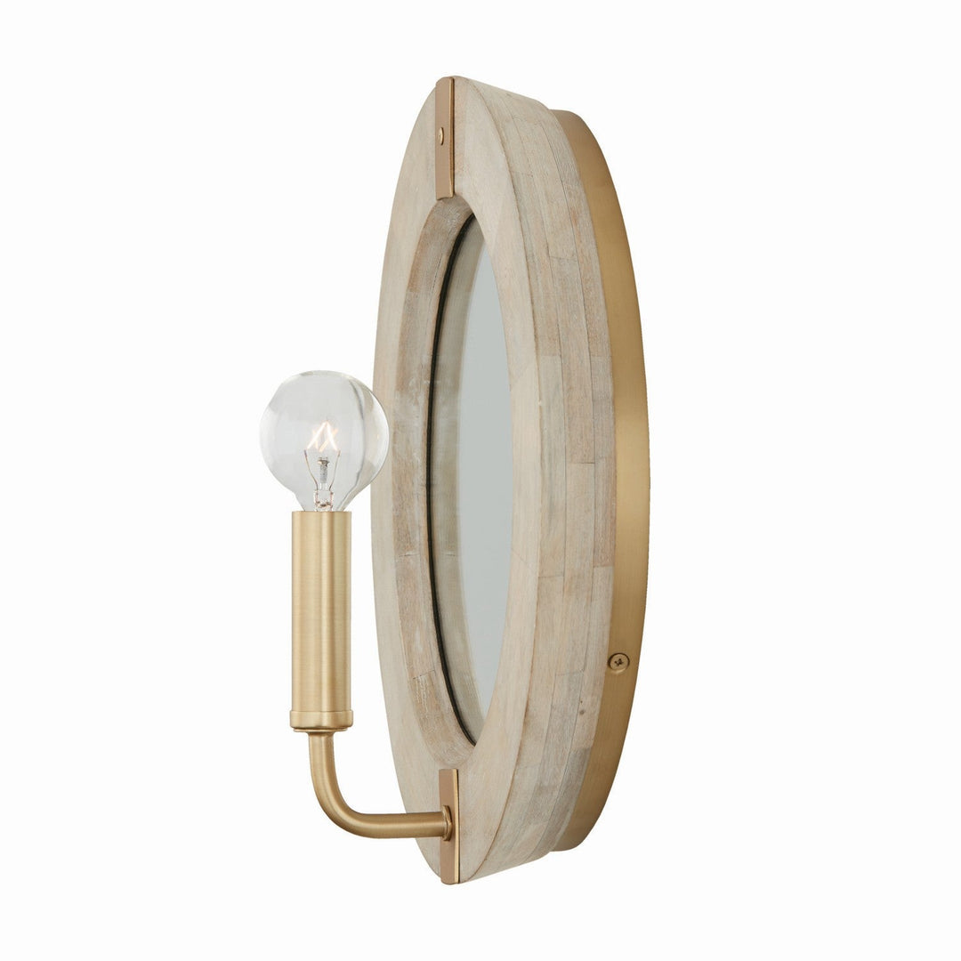 Capital Finn 647311WS Wall Sconce Light - White Wash and Matte Brass
