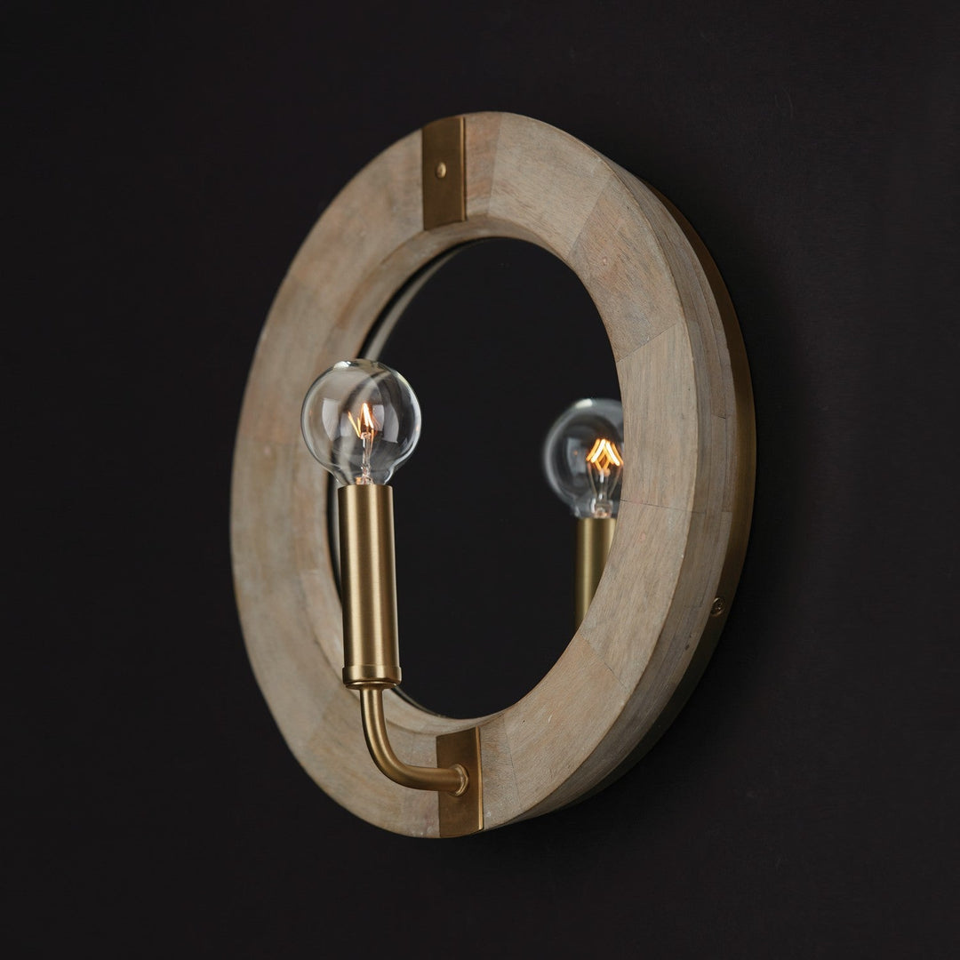 Capital Finn 647311WS Wall Sconce Light - White Wash and Matte Brass