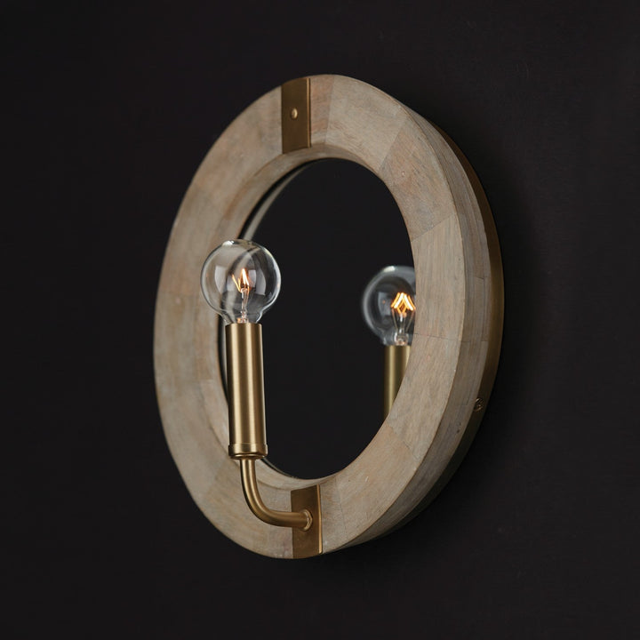 Capital Finn 647311WS Wall Sconce Light - White Wash and Matte Brass