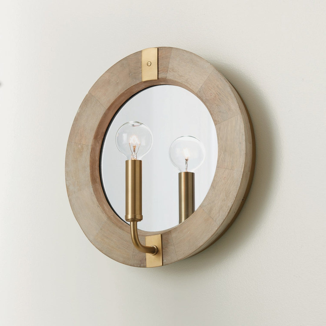 Capital Finn 647311WS Wall Sconce Light - White Wash and Matte Brass