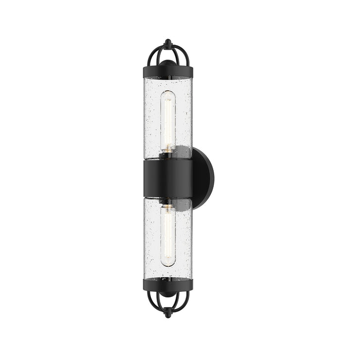 Alora Mood lancaster EW461102BKCB Wall Light - Black/Clear Bubble Glass