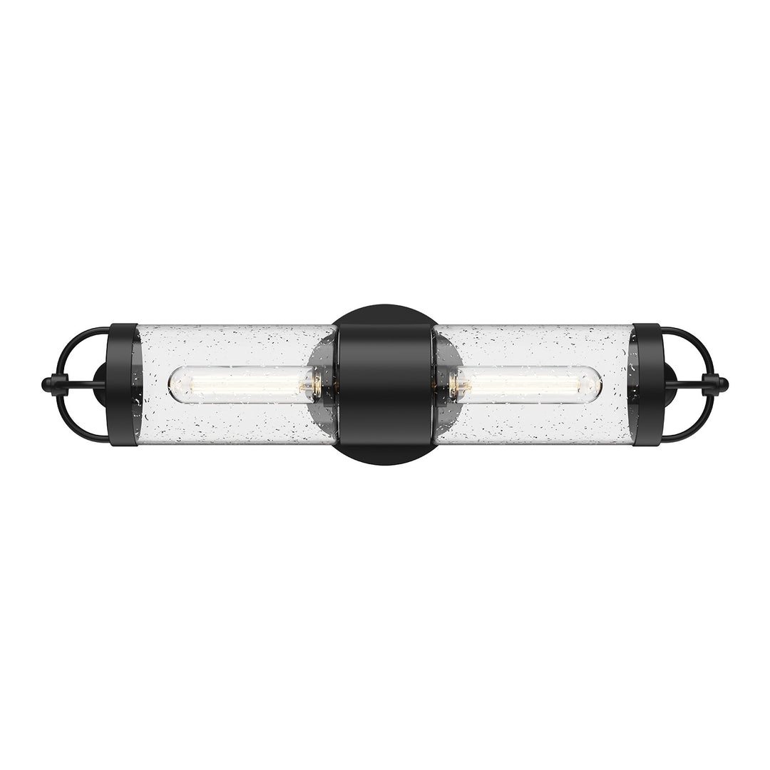 Alora Mood lancaster EW461102BKCB Wall Light - Black/Clear Bubble Glass