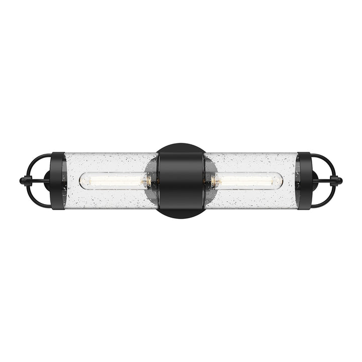 Alora Mood lancaster EW461102BKCB Wall Light - Black/Clear Bubble Glass