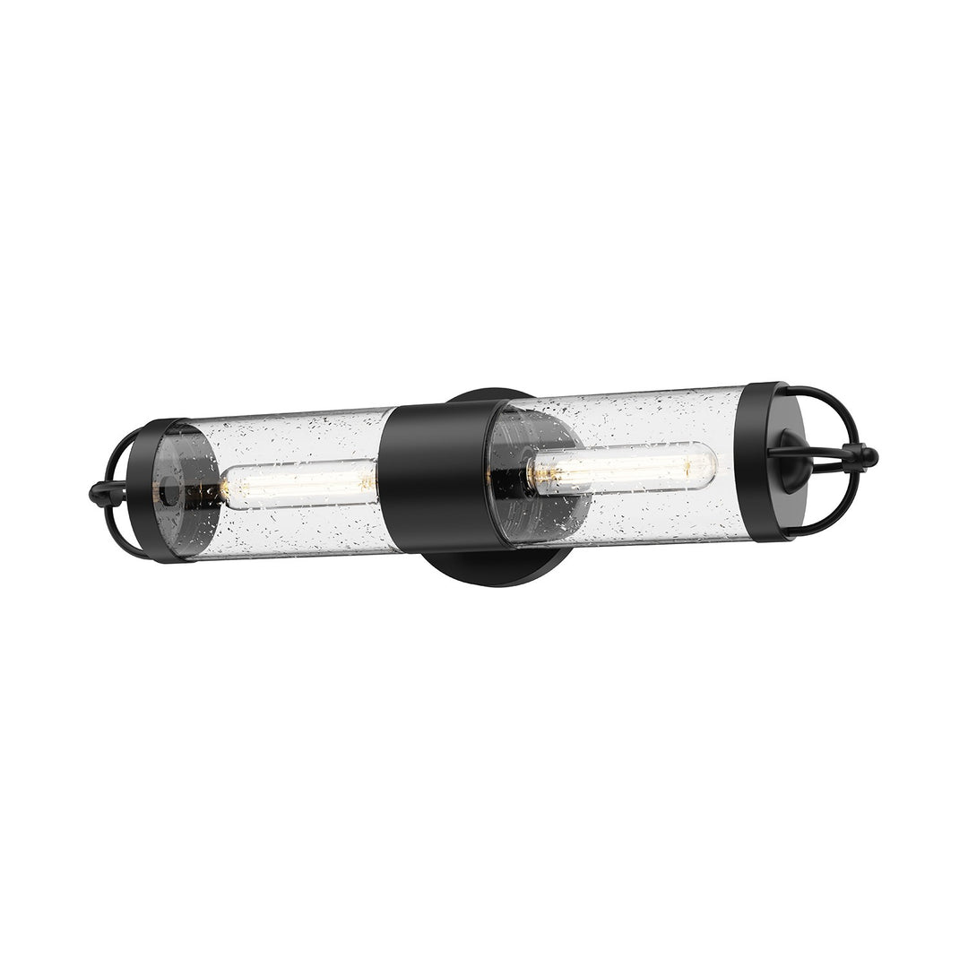 Alora Mood lancaster EW461102BKCB Wall Light - Black/Clear Bubble Glass