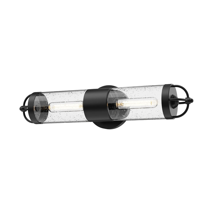 Alora Mood lancaster EW461102BKCB Wall Light - Black/Clear Bubble Glass