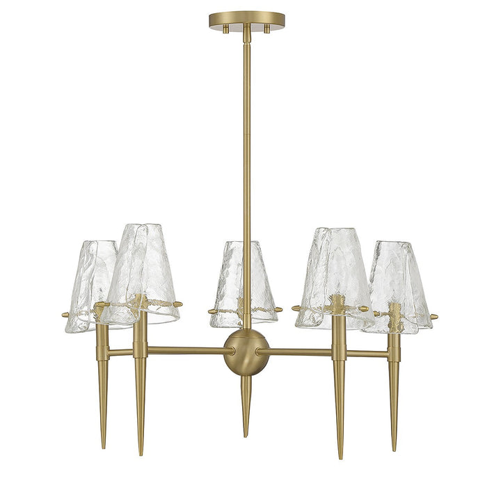 Savoy House Shellbourne 1-2106-5-322 Chandelier Light - Warm Brass