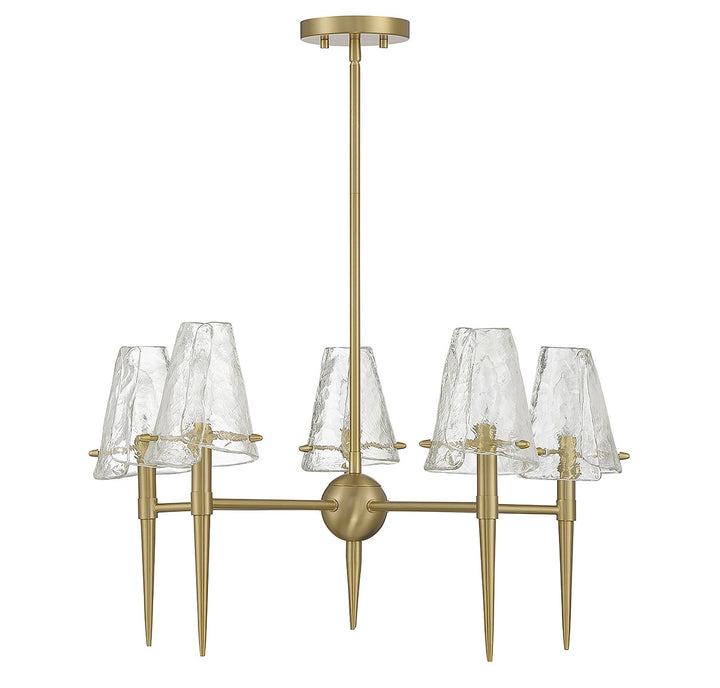 Savoy House Shellbourne 1-2106-5-322 Chandelier Light - Warm Brass