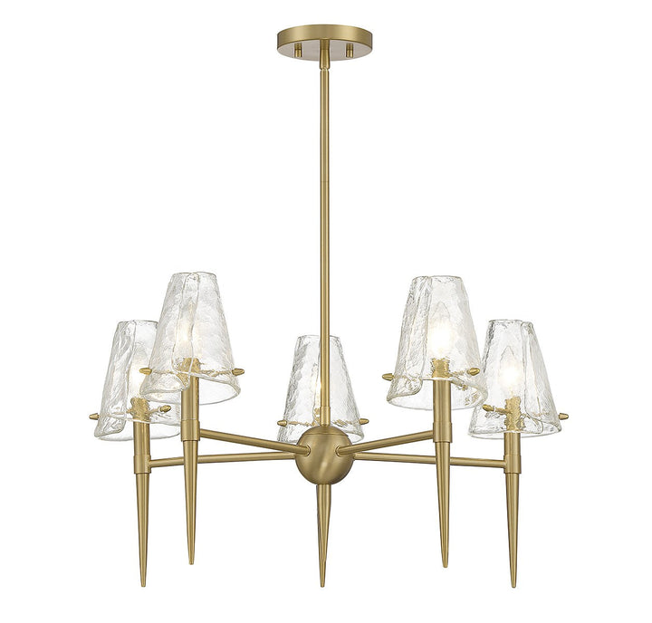 Savoy House Shellbourne 1-2106-5-322 Chandelier Light - Warm Brass