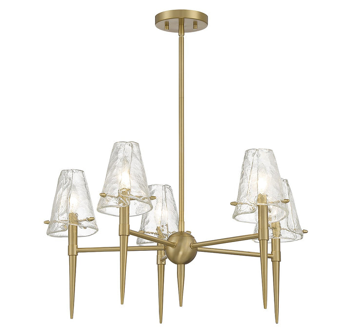 Savoy House Shellbourne 1-2106-5-322 Chandelier Light - Warm Brass