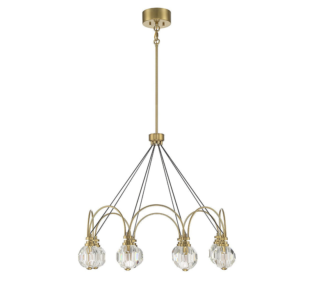 Savoy House Burnham 1-2200-8-322 Chandelier Light - Warm Brass