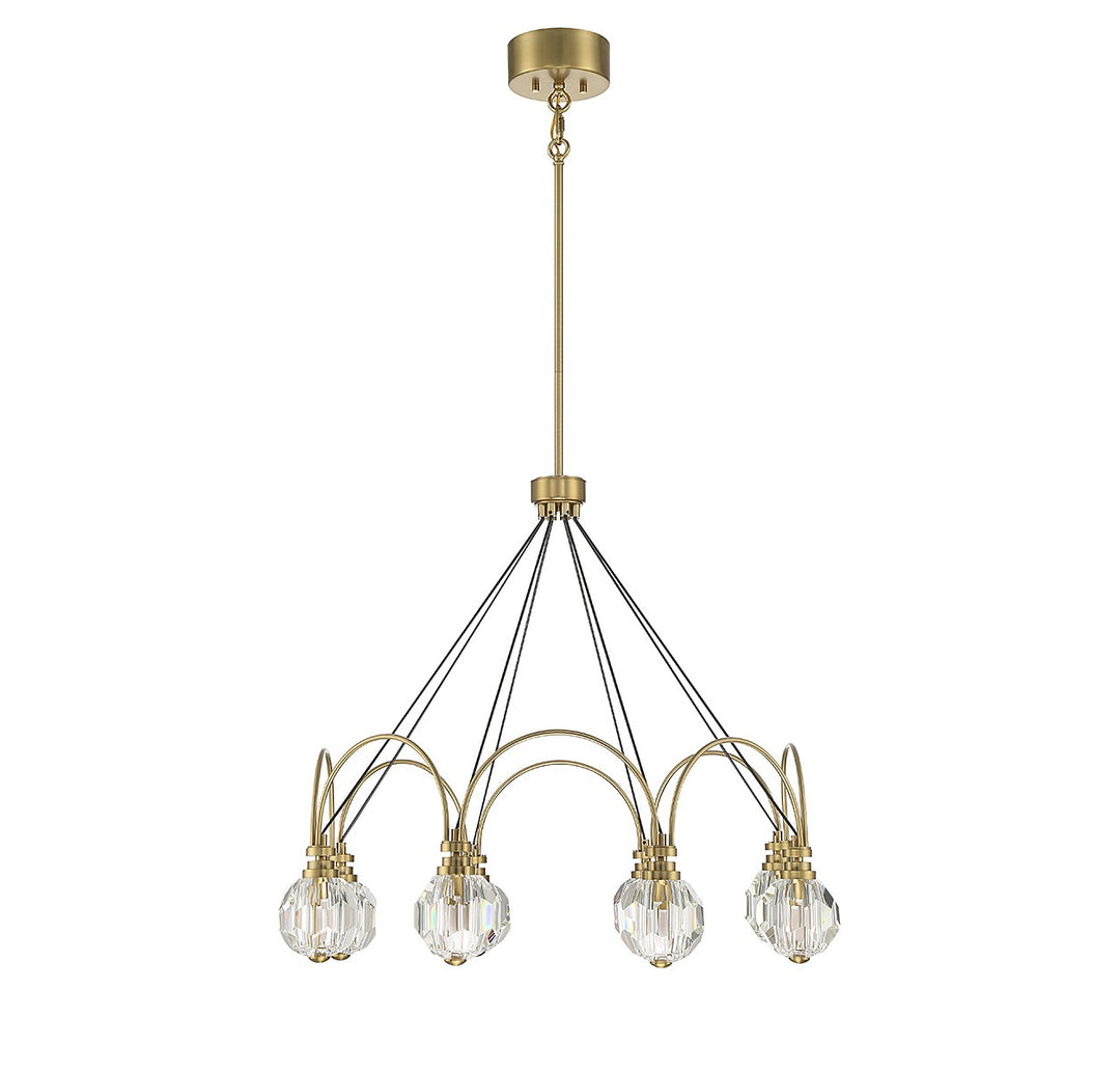 Savoy House Burnham 1-2200-8-322 Chandelier Light - Warm Brass