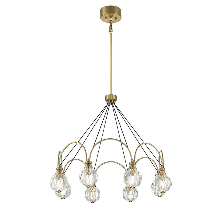 Savoy House Burnham 1-2200-8-322 Chandelier Light - Warm Brass
