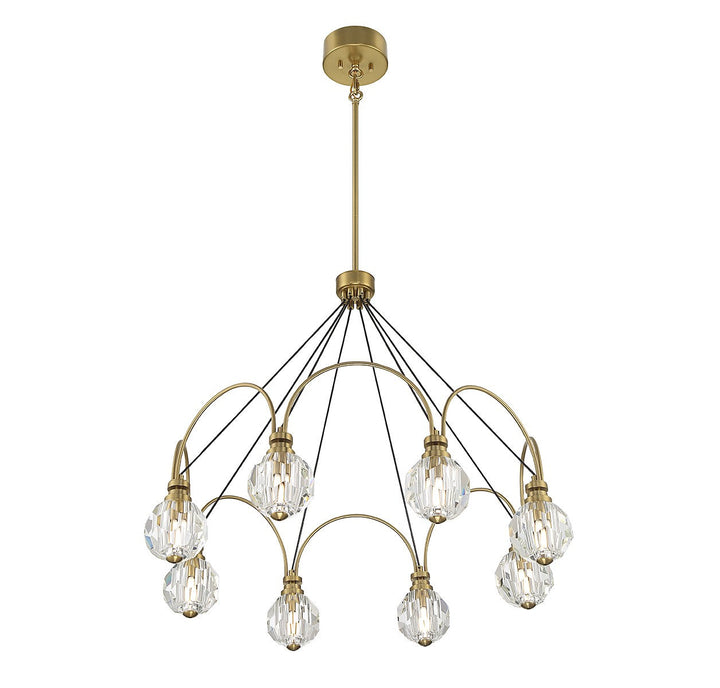 Savoy House Burnham 1-2200-8-322 Chandelier Light - Warm Brass