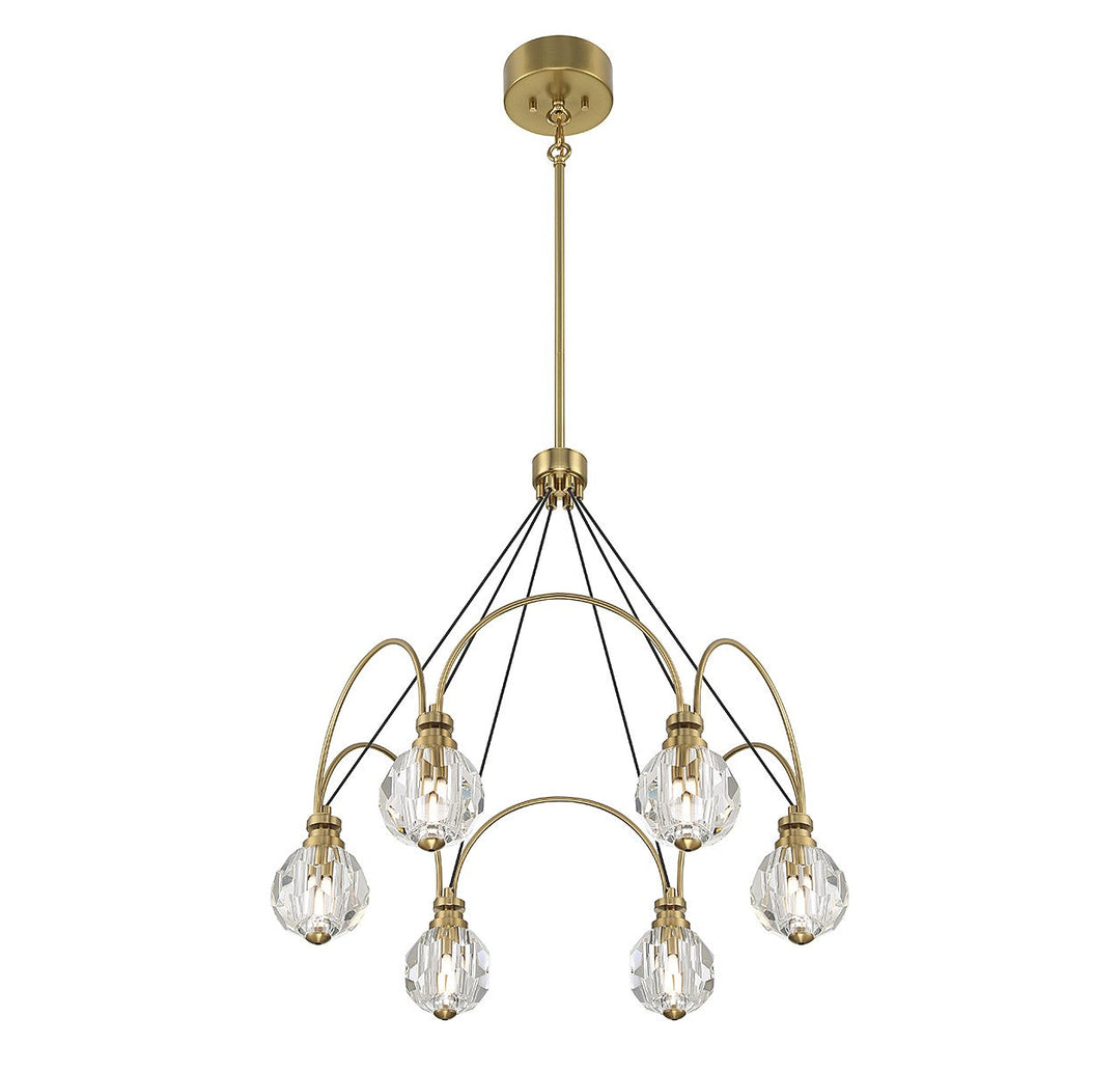 Savoy House Burnham 1-2202-6-322 Chandelier Light - Warm Brass