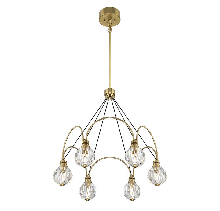 Savoy House Burnham 1-2202-6-322 Chandelier Light - Warm Brass