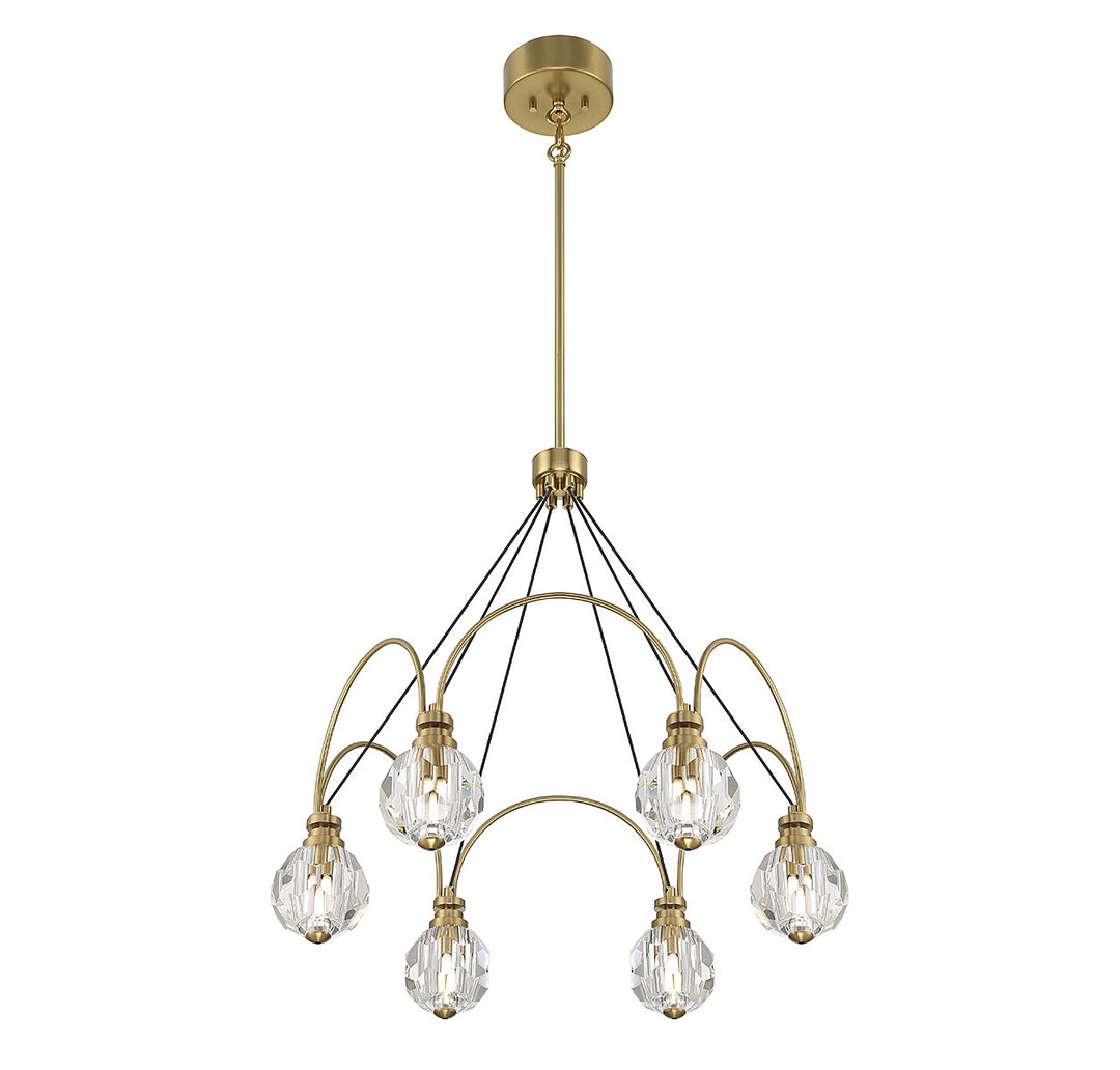 Savoy House Burnham 1-2202-6-322 Chandelier Light - Warm Brass