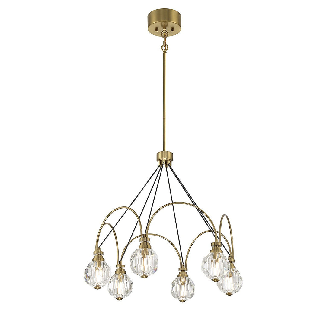 Savoy House Burnham 1-2202-6-322 Chandelier Light - Warm Brass