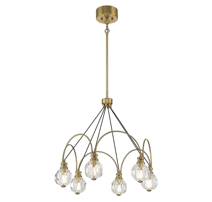 Savoy House Burnham 1-2202-6-322 Chandelier Light - Warm Brass