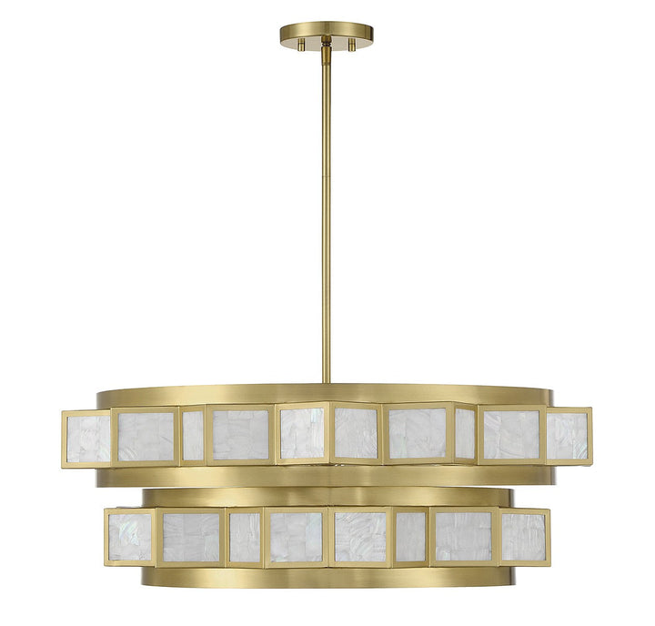 Savoy House Gideon 1-3166-6-322 Chandelier Light - Warm Brass