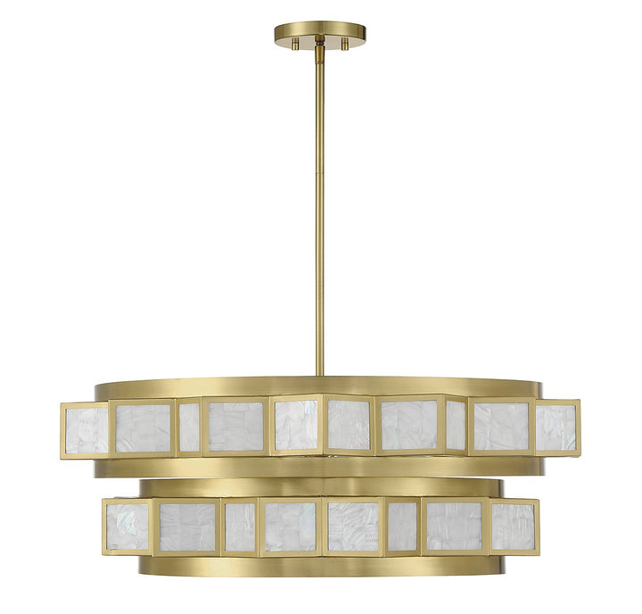 Savoy House Gideon 1-3166-6-322 Chandelier Light - Warm Brass