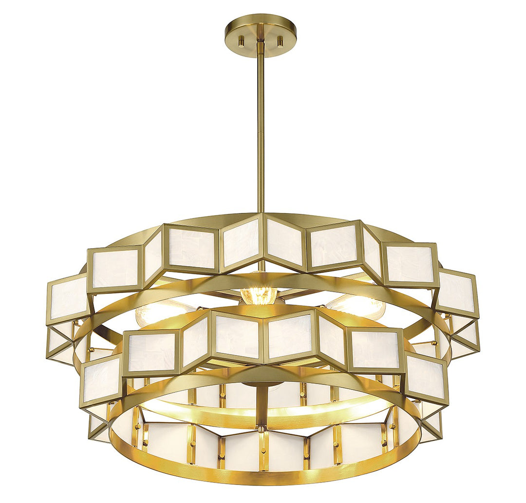 Savoy House Gideon 1-3166-6-322 Chandelier Light - Warm Brass