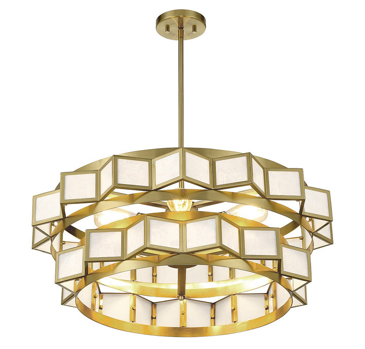 Savoy House Gideon 1-3166-6-322 Chandelier Light - Warm Brass