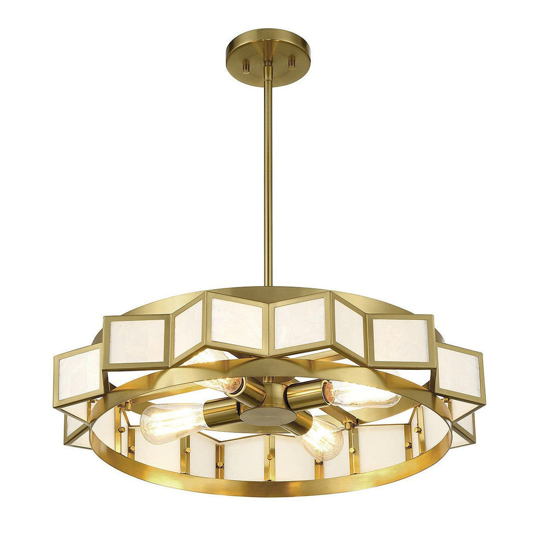 Savoy House Gideon 1-3167-4-322 Chandelier Light - Warm Brass